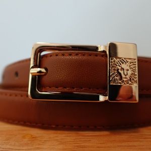Anne Klein thin brown leather belt size L